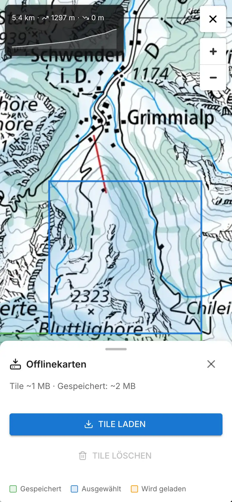 Offlinekarten herunterladen