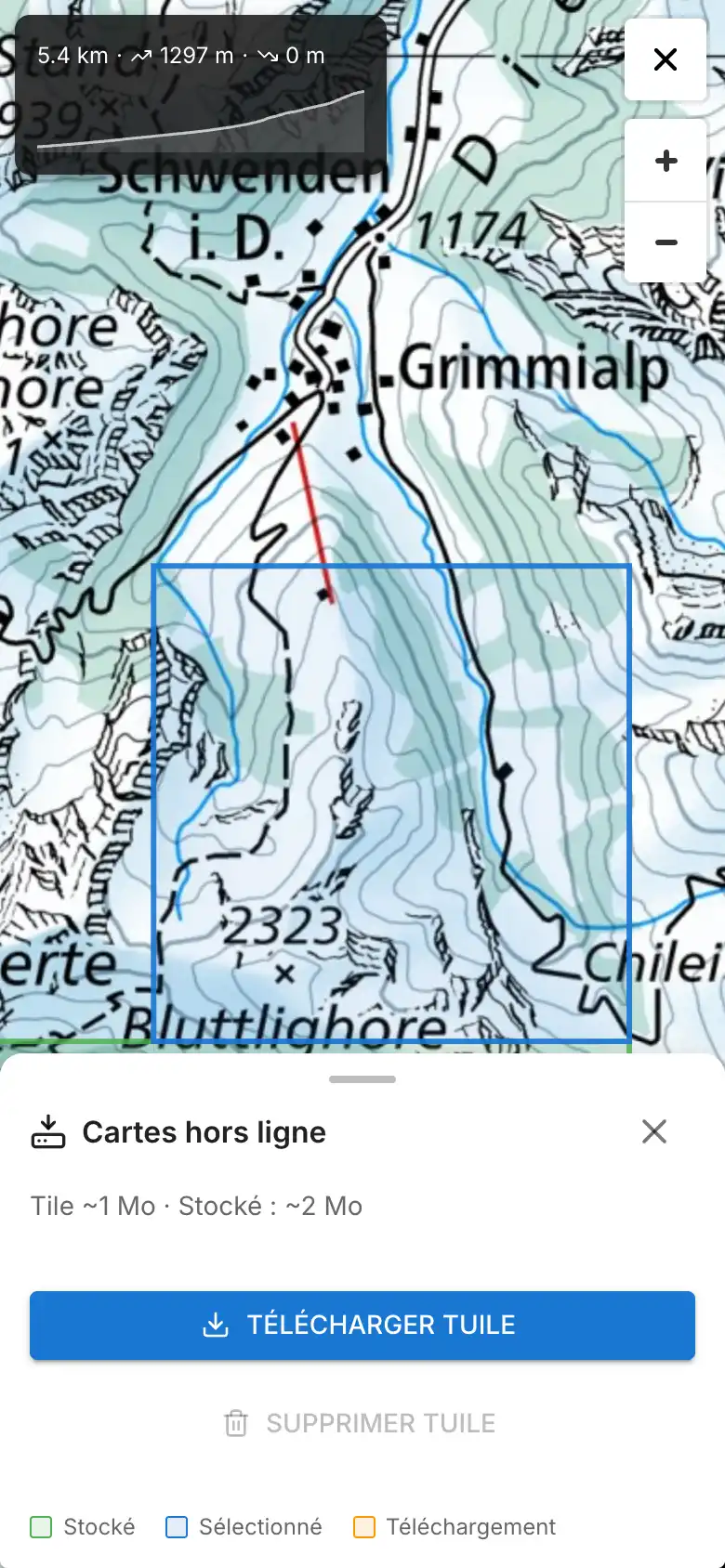Télécharger des cartes hors ligne
