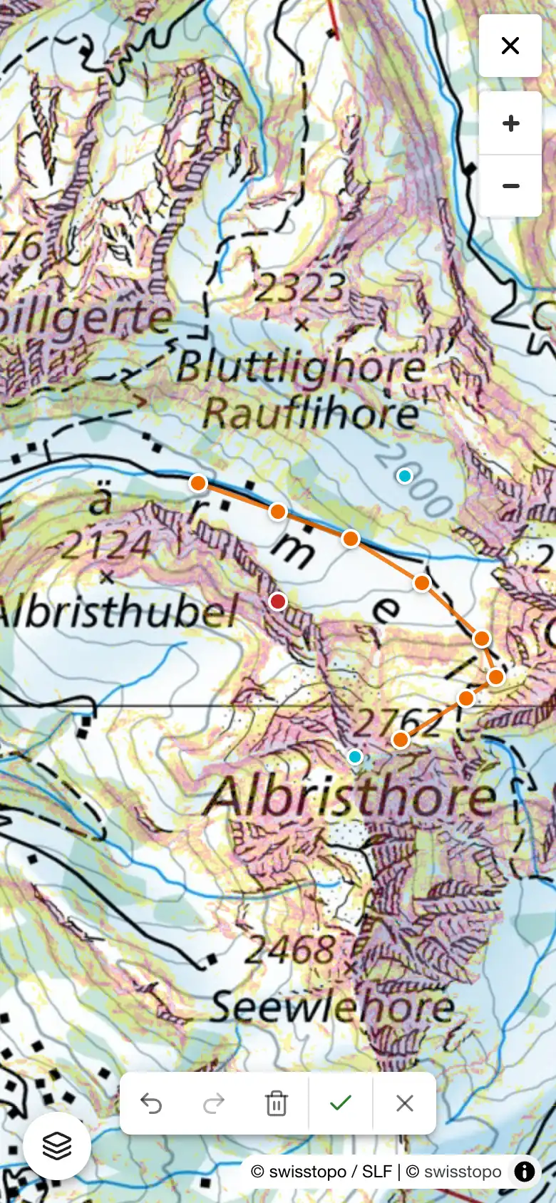 Tracciare il percorso sulla mappa